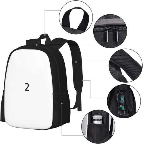 Vista 5 de Mochila de anime con impresión 3D, mochila de dibujos animados, mochila casual para viaje, mochila ligera, Color-2, talla única