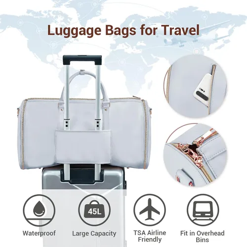 Vista 5 de Bolsas de ropa para viajes para mujer, Azul, Mujer