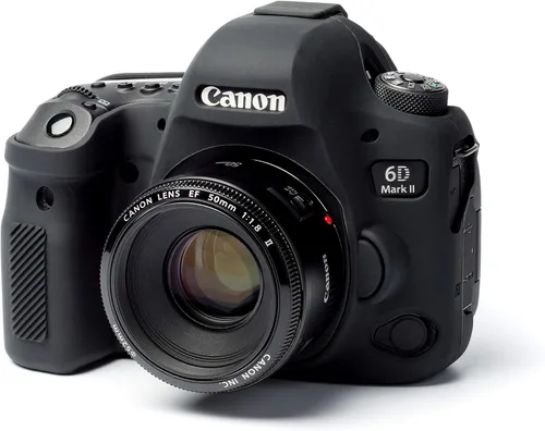 Vista 3 de easyCover Funda protectora de silicona para cámara Canon 6D Mark II, color negro