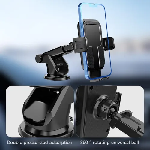 Vista 5 de Mandark - Soporte para teléfono celular de coche, soporte giratorio para rejilla de ventilación con base de ventosa, soporte para smartphones