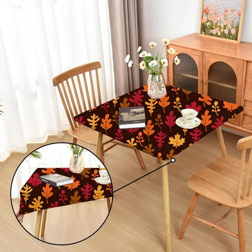 Vista 80 de Mantel ajustado blanco con elástico para mesas plegables de 48x48 pulgadas, manteles lavables y elásticos de elastano para mesas de cartas, manteles
