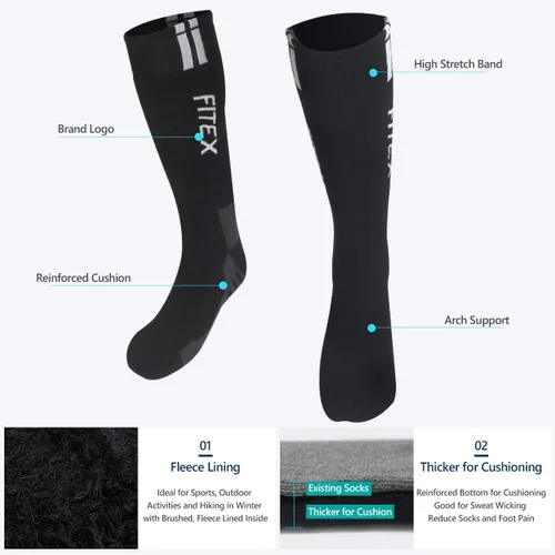 Vista 3 de FITEXTREME Calcetines térmicos de invierno para hombre