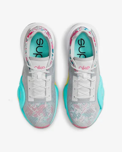 Vista 4 de Nike Air Zoom Superrep 3 - Tenis para mujer DQ0303-001 (gris ahumado claropolvo fotónrosaturquesa dinámica)