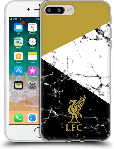 Vista 97 de Oficial LIVERPOOL Football Club 2017/18 Mármol Soft Gel Case para iPhone de Apple 7 Plus/8 PLUS Escudo negro.