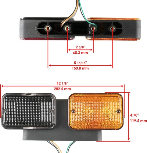 Vista 2 de Caltric Luz trasera derecha compatible con John Deere 1025R 2025R 2032R 3025D 3025E LVA18272