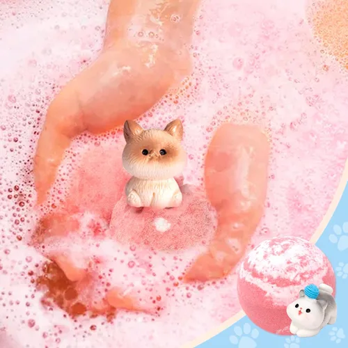 Vista 3 de Bombas de baño para niños con sorpresa en el interior, bombas de baño con juguetes para niños y niñas, bolas gaseosas hechas a mano, juego de regalo