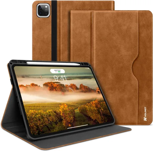 Vista 13 de H HOLIMET Funda para iPad Pro de 11 pulgadas 2022 4ª/3ª/2ª/1ª Generación 2021/2020/2018 con soporte para lápiz, cuero PU protector con bolsillo