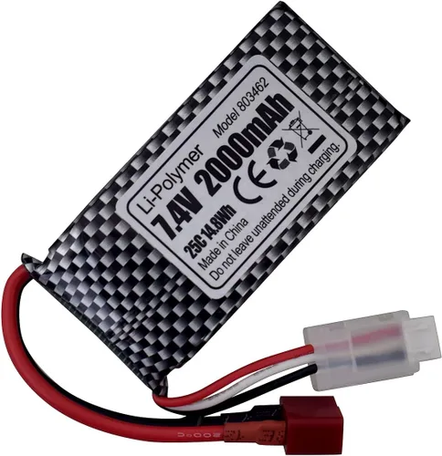Vista 5 de Accesorio 2 unidades 7.4V 2000mAh T-Plug batería de litio para 9200 HB101 9200E 200E 9202E 9203E 9204E 9205E 9206E 2995 YC300 HM101 25-DJ02 9125