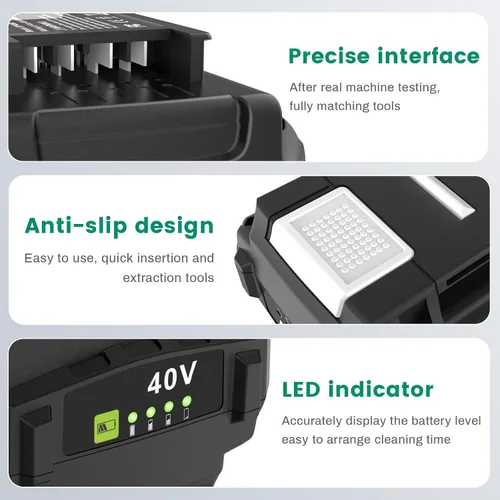 Vista 2 de Reemplazo para batería de litio Ryobi 40V para batería de litio Ryobi 40V 6.0Ah OP4015 OP40201 OP4026 OP40261 OP4030 OP40301 OP4040 OP40401 OP4050