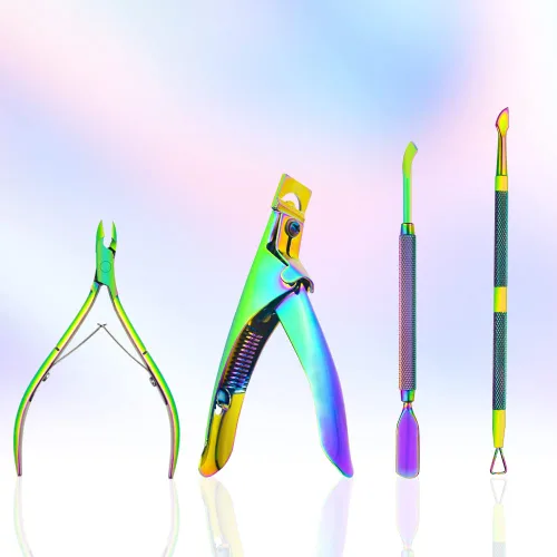 Vista 4 de Juego de cortaúñas eléctrico profesional y cortador de uñas para uñas de gel acrílico, juego de manicura con 206 bandas de lijado, funciona
