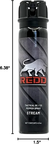 Vista 6 de Redd, Tactical OC/CS - Spray pimienta y funda de nailon, Flip Top Stream (4 onzas)