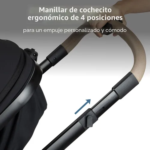 Vista 5 de Maxi-Cosi Zelia Pro - Sistema de viaje 5 en 1 con asiento de automóvil Mico Pro y cochecito de bebé, asiento reversible, ruedas grandes, mango