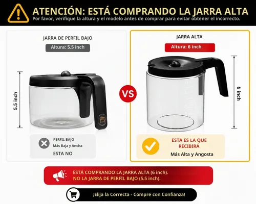 Vista 7 de Repuesto de jarra de café de vidrio para 12 tazas compatible con cafetera Keurig K-Duo Single Serve & Carafe, no compatible con modelos K-Duo