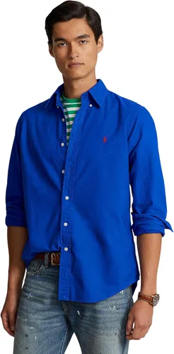 Vista 51 de POLO RALPH LAUREN Men's Classic Fit Plaid Oxford Shirt Blanco básico