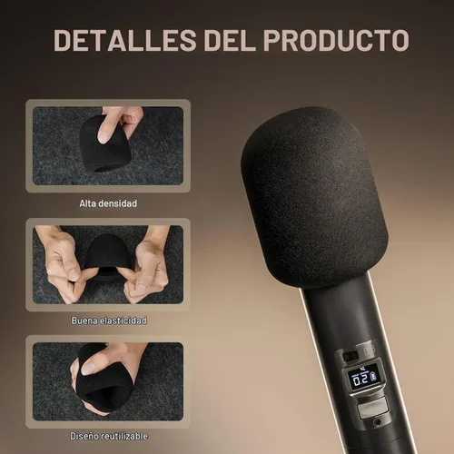Vista 4 de Phenyx Pro Paquete de 5 fundas de micrófono de espuma para micrófonos