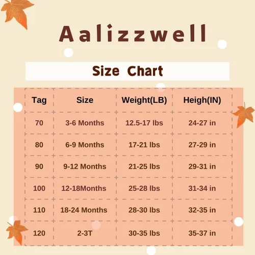 Vista 6 de Aalizzwell Traje de manga larga para bebé niña de otoño e invierno