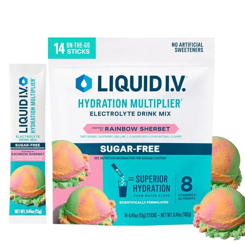 Vista 20 de Liquid I.V. Electrolitos de hidratación sin azúcar, uva verde, 14