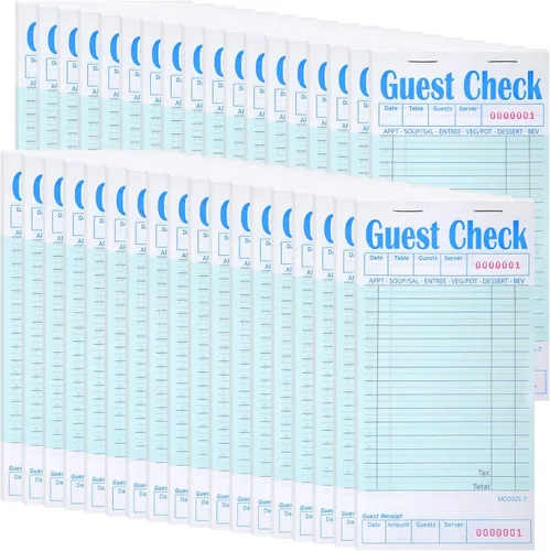 Vista 8 de Nuanchu - Paquete de 100 cheques de invitados para servidores a granel Azul
