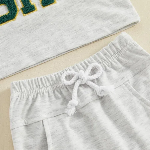 Vista 7 de YINGISFITM Conjunto de pantalones cortos de verano a juego para hermanahermanohermanohermanohermano