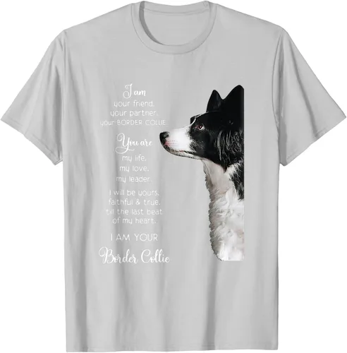 Vista 54 de Funny I Am Your Friend Your Partner Your Border Collie - Camiseta de regalo, Negro, S