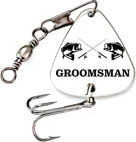 Vista 11 de Wedding Party Gift Fishing Lure Best Man Groomsman Officiant Usher Forever Your Little GILR Wedding-Lure