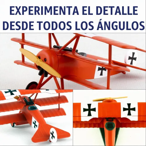 Vista 10 de Sello postal Daron Fokker Dr.I Red Baron 1/63 Die-Cast Collectible WWI Fighter Plane con soporte de exhibición, perfecto para mayores de 14 años