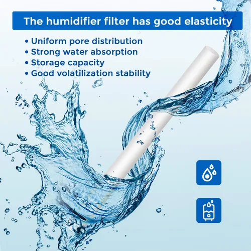 Vista 2 de 40 piezas de algodón de filtro de humidificador de repuesto, filtros de mini humidificador de viaje, filtros para automóvil, piezas de repuesto
