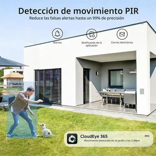 Vista 5 de Camcamp Cámaras de seguridad solares de 4MP WiFi al aire libre inalámbricas