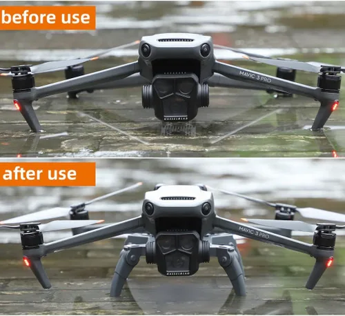 Vista 4 de Tren de aterrizaje para DJI Mavic 3 Pro, pata de araña de aterrizaje plegable compatible con accesorios DJI Mavic 3 Pro, gris