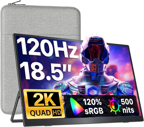 Vista 9 de VisionOwl Monitor portátil dual de 15.6 pulgadas 1080P FHD 107% sRGB segunda pantalla plegable, USB-C HDMI HDR, monitor de viaje apilado