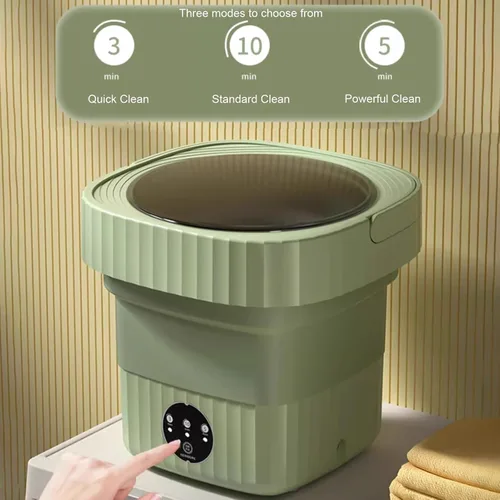Vista 4 de Portable Washing Machine, 2 in 1 Small Washing Machine, Foldable Collapsible Mini Washer and Spin Drying, Cleaning for Underwear, Baby Clothes