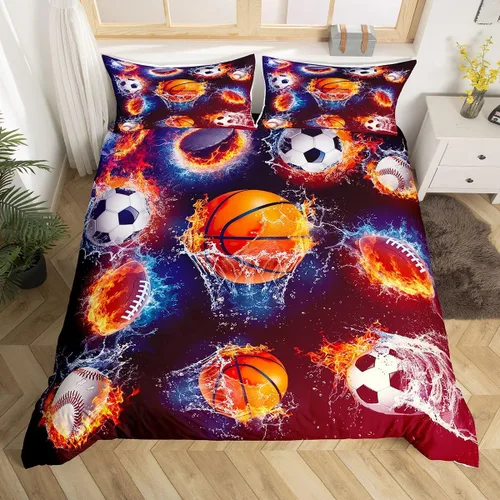 Vista 7 de Feelyou Juego de ropa de cama de koala para niños y niñas, funda de edredón con estampado de koala de dibujos animados, funda de edredón