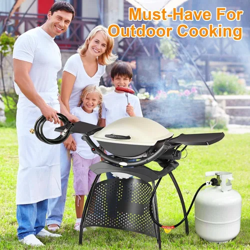 Vista 7 de GasSaf Manguera de Propano de 4 Pies, Manguera Adaptadora de Propano Conexión de Tanque de 1 lb a 20 lb para Parrillas Weber Q, Planchas Blackstone