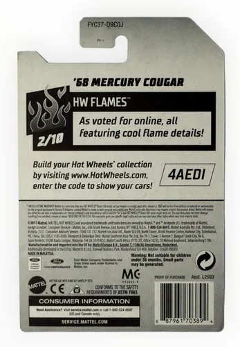 Vista 2 de Hot Wheels '68 Mercury Cougar - Llamas 2/10 - Mercury Cougar