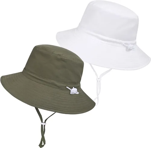 Vista 9 de Sombrero de sol de ala ancha para mujer, sombrero plegable de verano con protección UV para mujeres y niñas Blanco