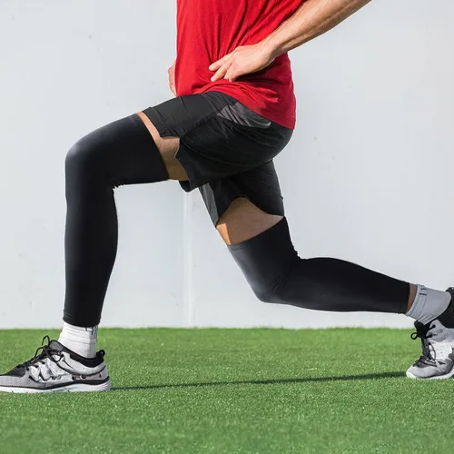 Vista 5 de Tatuo Mangas de Compresión para Piernas Manga Larga hasta la Rodilla Protección UV para Hombres y Mujeres Deporte Baloncesto Fútbol Americano