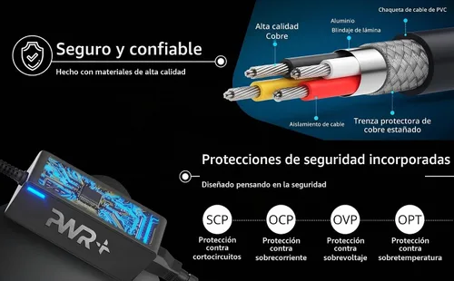Vista 9 de Adaptador de corriente para cargador de auto para laptop USB-C: para Dell Latitude Precision XPS Lenovo Yoga Thinkpad MacBook Pro Air LG Gram Razer