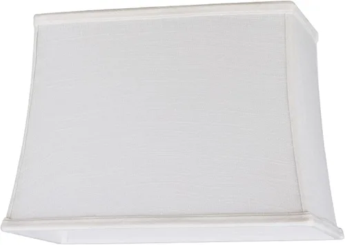 Vista 4 de Aspen Creative 32036 Pantalla de lámpara rectangular de estilo transicional con construcción de araña de forma rígida en color blanco hueso, 14