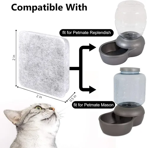 Vista 2 de Filtro de agua de repuesto para perros, filtro de agua para perros, filtro de agua para mascotas compatible con cuencos de agua automática por