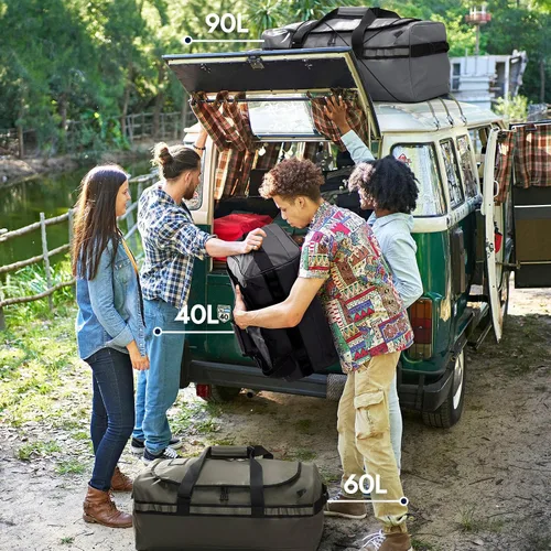 Vista 7 de Haimont Mochila de lona para gimnasio, bolsa de lona para hombre, grandes bolsas deportivas con correas de mochila para senderismo, viajes