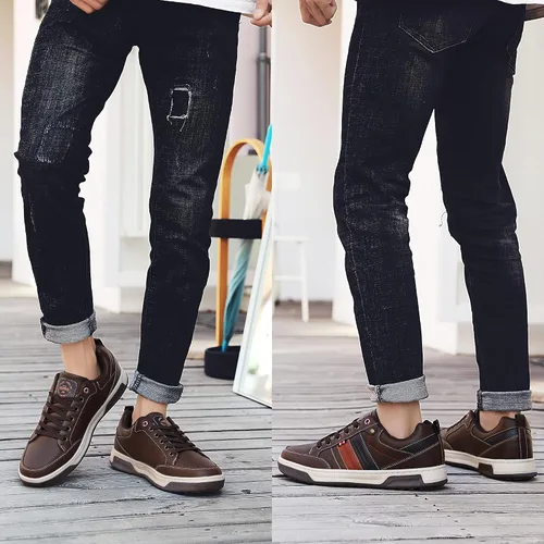 Vista 8 de AX BOXING Zapatos casuales para hombre, zapatillas de moda, transpirables, cómodas, para caminar