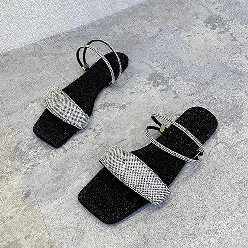 Vista 5 de Platform Sandal Ladies Fashion Dressy Leather Engraved Cross Platform ShoesSandalias Mujer Verano Planas Gladiador