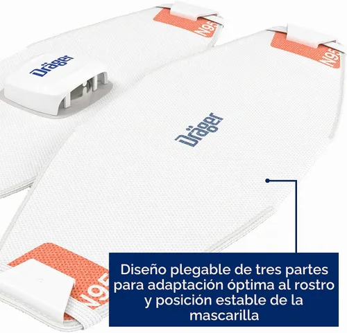 Vista 5 de Dräger X-plore 1950 N95 Respirator Mask NIOSH-approved - For construction, DIY & home improvement
