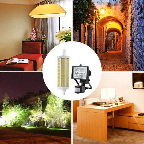 Vista 4 de R7S - Bombilla LED de 4.646 in de 30 W, luz de inundación regulable tipo J de doble extremo (reemplazo halógeno T3 de 300 W), 120 V 3000 lúmenes