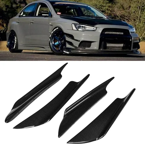 Vista 82 de SCITOO Alerón de borde de parachoques delantero mate negro para Ford Focus ST años 2013-2014 - Spoiler frontal de polipropileno