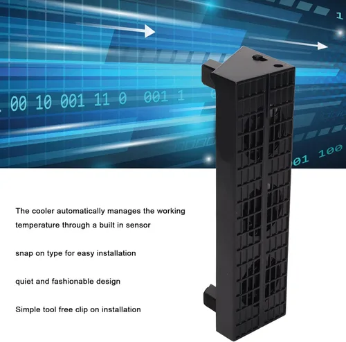 Vista 2 de Acogedor Ventilador de refrigeración USB para PS4 Slim, enfriador USB externo con sensor de temperatura automático controlado con 3 ventiladores