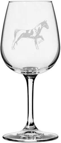 Vista 9 de Abaco Barb Body Horse - Copa de vino grabada multiusos (12.75 onzas) Unique Gifts for Horse Lovers, Personalized Wine Glasses, All-Purpose