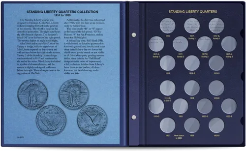 Vista 4 de Whitman Álbum de monedas del cuarto de la libertad de pie de Estados Unidos 1916 - 1930 #9121