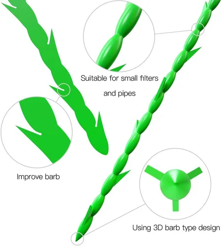 Vista 4 de 5 en 1 compatible con drenaje de pelo de serpiente con 5 paquetes de herramienta de limpieza para eliminar obstrucciones (verde)