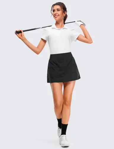 Vista 3 de CRZ YOGA Womens High Waisted Tennis Skirts with 3 Pockets Golf Skirts A Line Lightweight Cute Athletic Casual Skorts